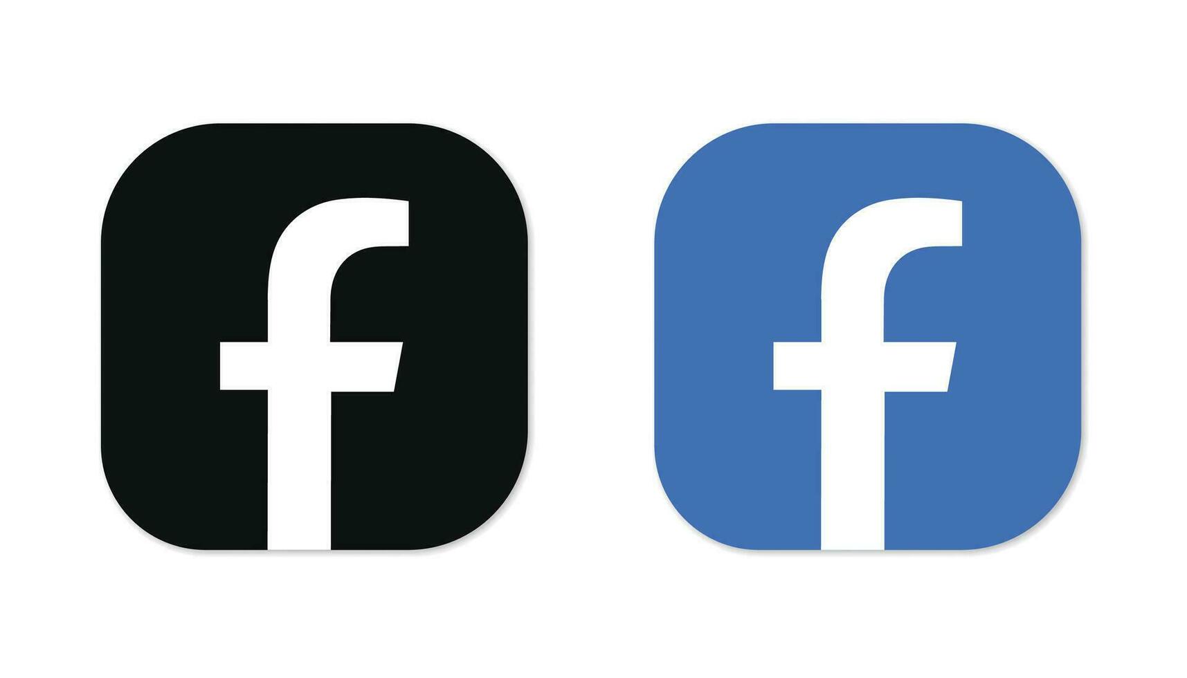 Facebook Symbole. Facebook Logo. Facebook eben Symbole isoliert auf Weiß Hintergrund. Facebook Vektor Logo Symbol Satz.