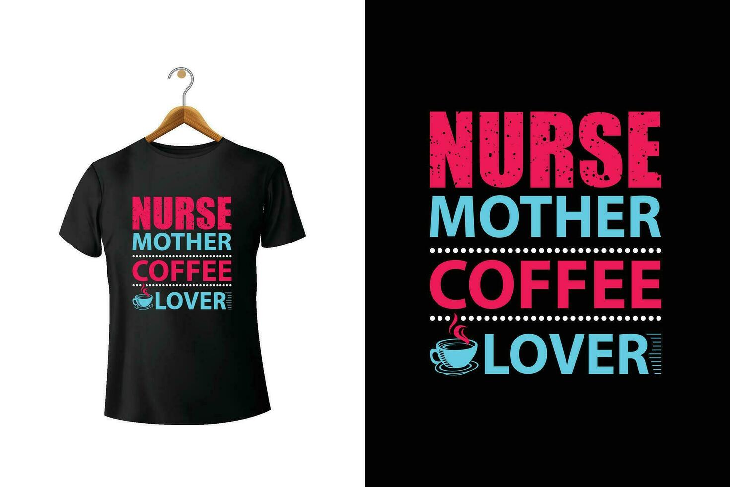 Krankenschwester Mutter Kaffee Liebhaber T-Shirt Design vektor