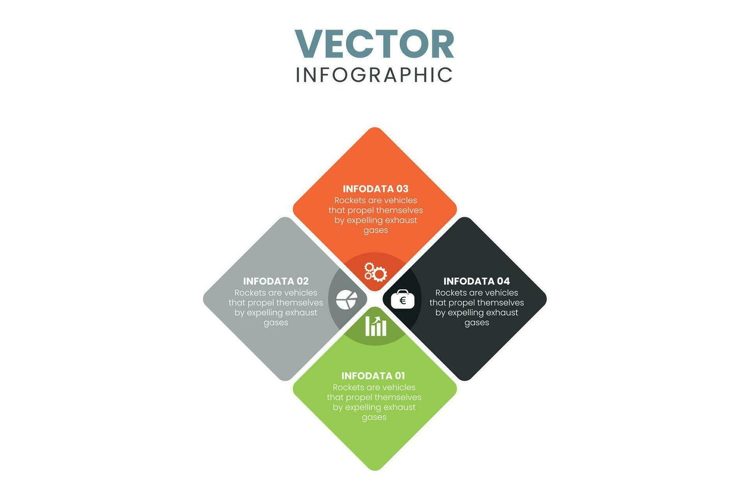 4 steg modern företag infographic vektor