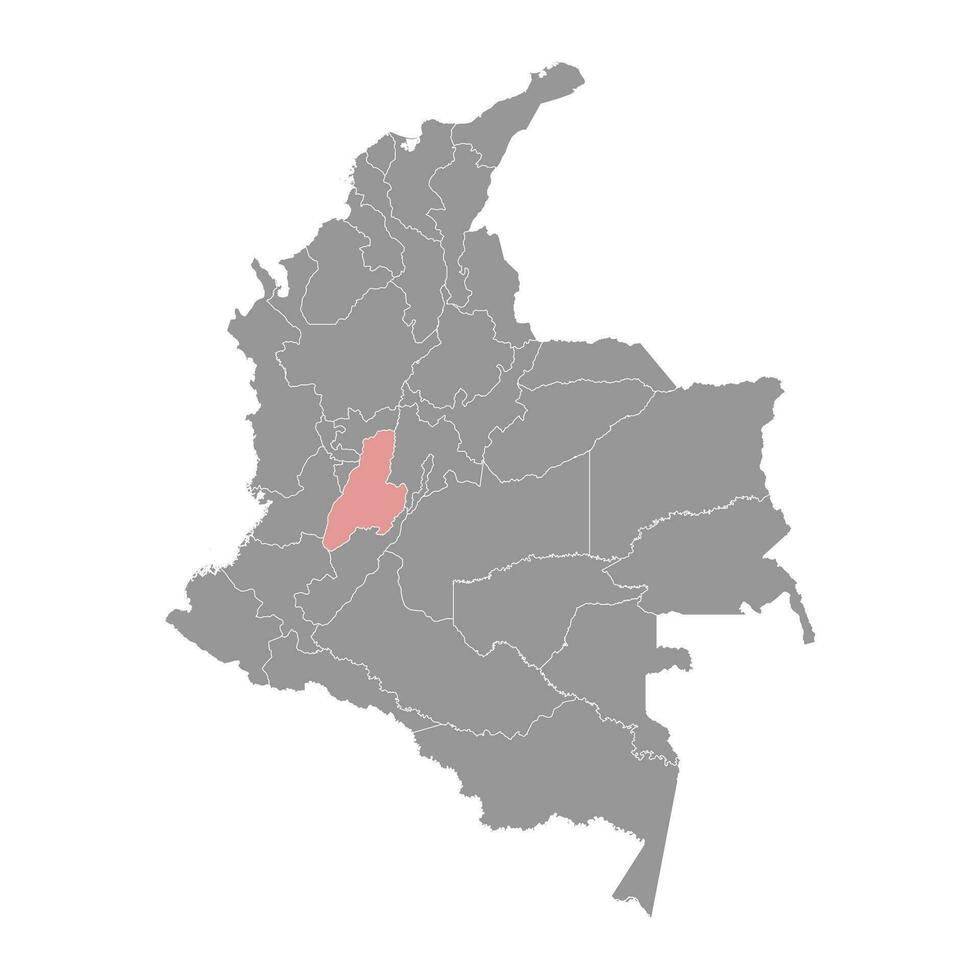 tolima Abteilung Karte, administrative Aufteilung von Kolumbien. vektor
