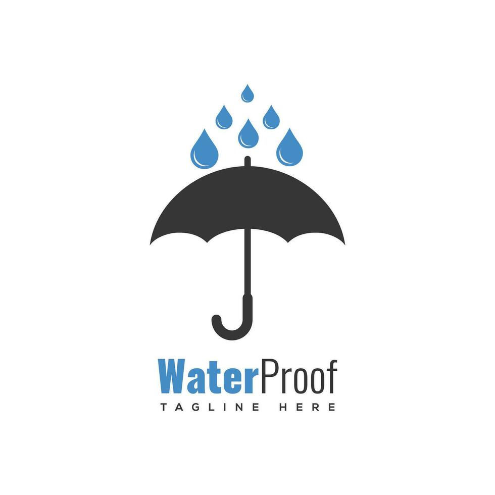 wasserdicht Logo Design Vektor Illustration