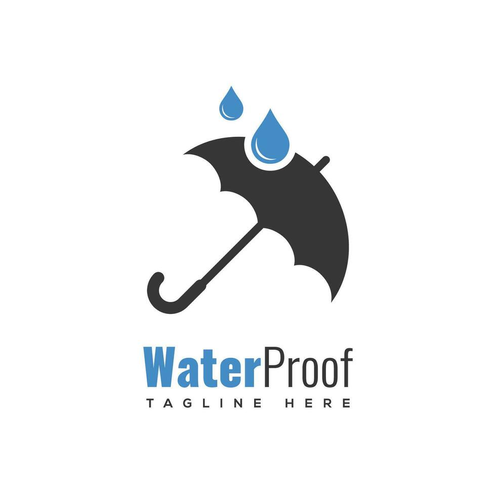 wasserdicht Logo Design Vektor Illustration