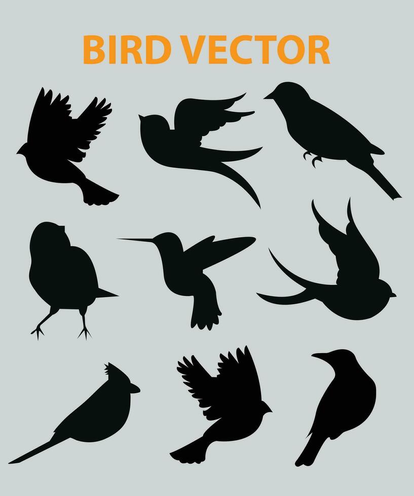 flygande fågel silhuett vektor