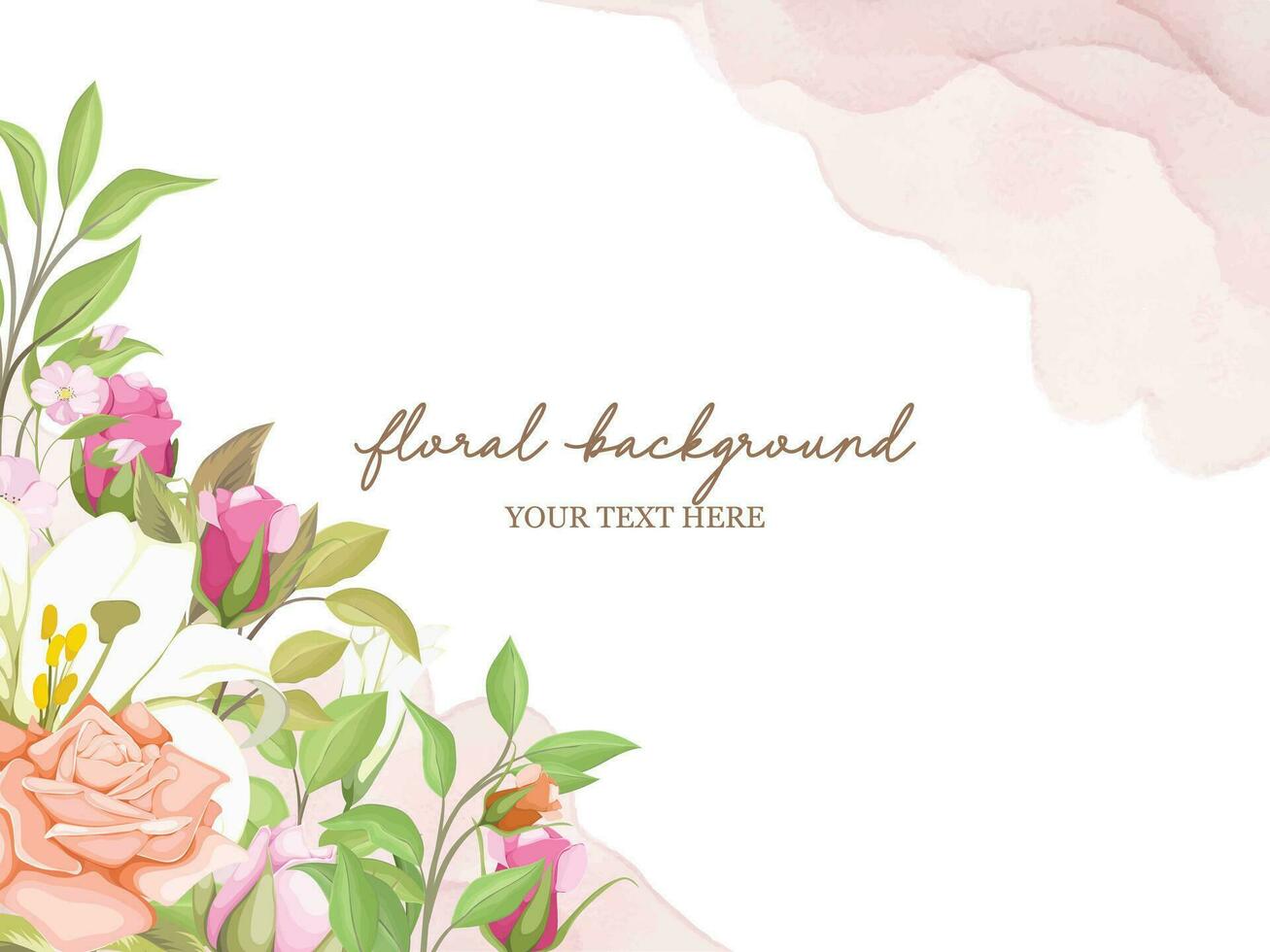 Blumen- Aquarell Hochzeit Banner Design vektor