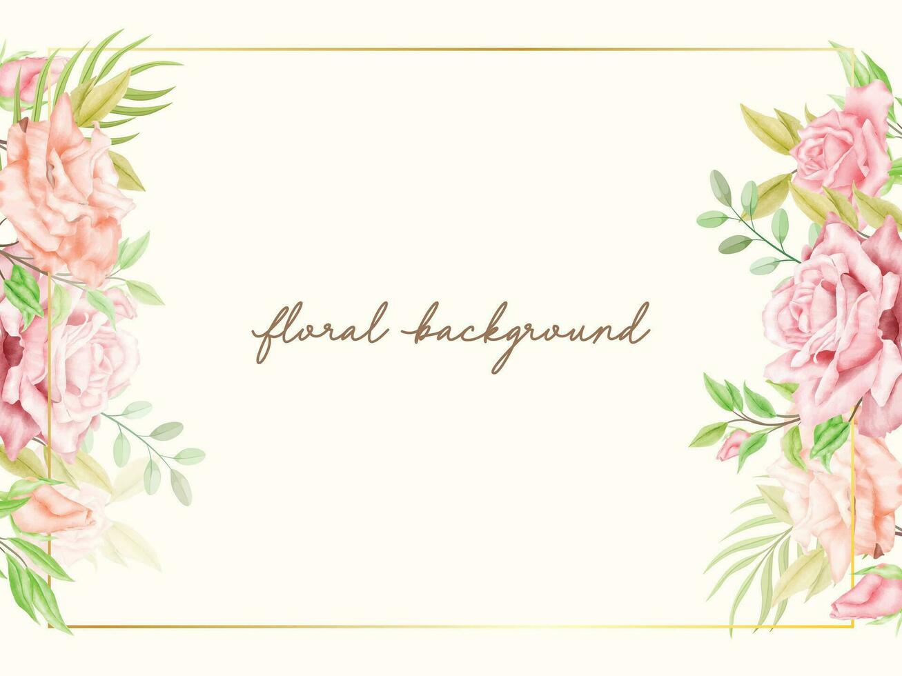 Blumen- Aquarell Hochzeit Banner Design vektor