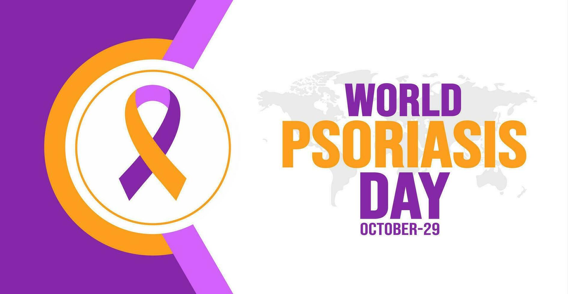 Oktober ist Welt Psoriasis Tag Hintergrund Vorlage. Urlaub Konzept. Hintergrund, Banner, Plakat, Karte, und Poster Design Vorlage mit Text Inschrift und Standard Farbe. Vektor Illustration.