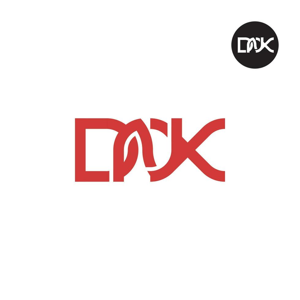 Brief dnx Monogramm Logo Design vektor