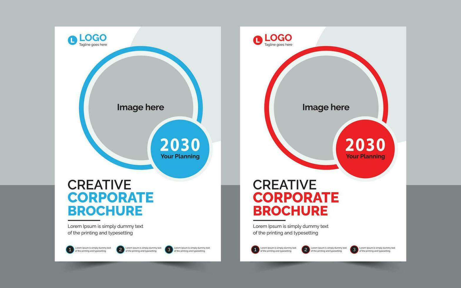 kreativ företags- broschyr omslag design. vektor