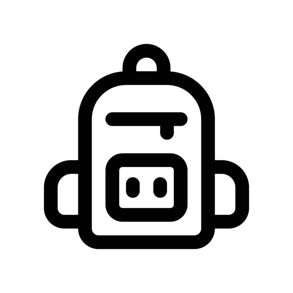 Rucksack Linie Symbol. Vektor Symbol zum Ihre Webseite, Handy, Mobiltelefon, Präsentation, und Logo Design.
