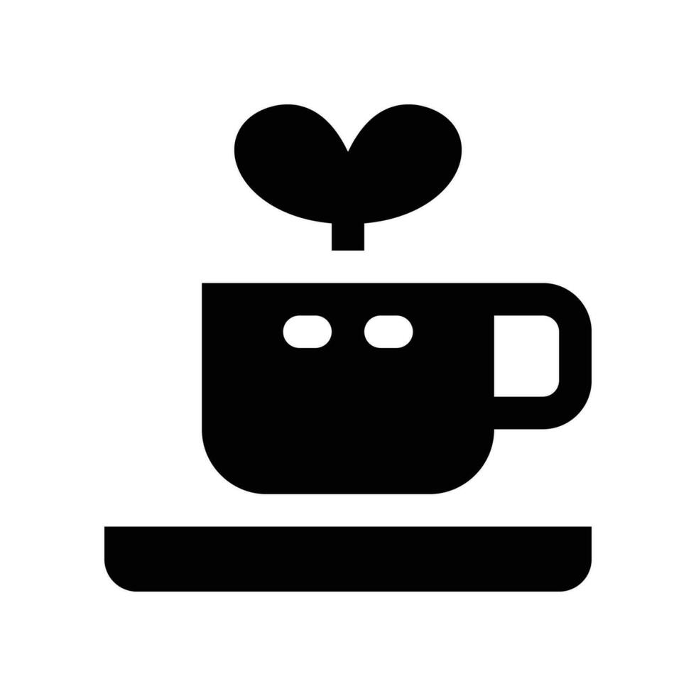 Kaffee Becher solide Symbol. Vektor Symbol zum Ihre Webseite, Handy, Mobiltelefon, Präsentation, und Logo Design.