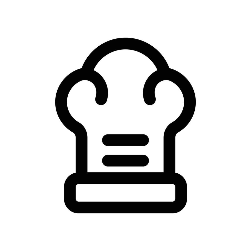 Koch Hut Linie Symbol. Vektor Symbol zum Ihre Webseite, Handy, Mobiltelefon, Präsentation, und Logo Design.