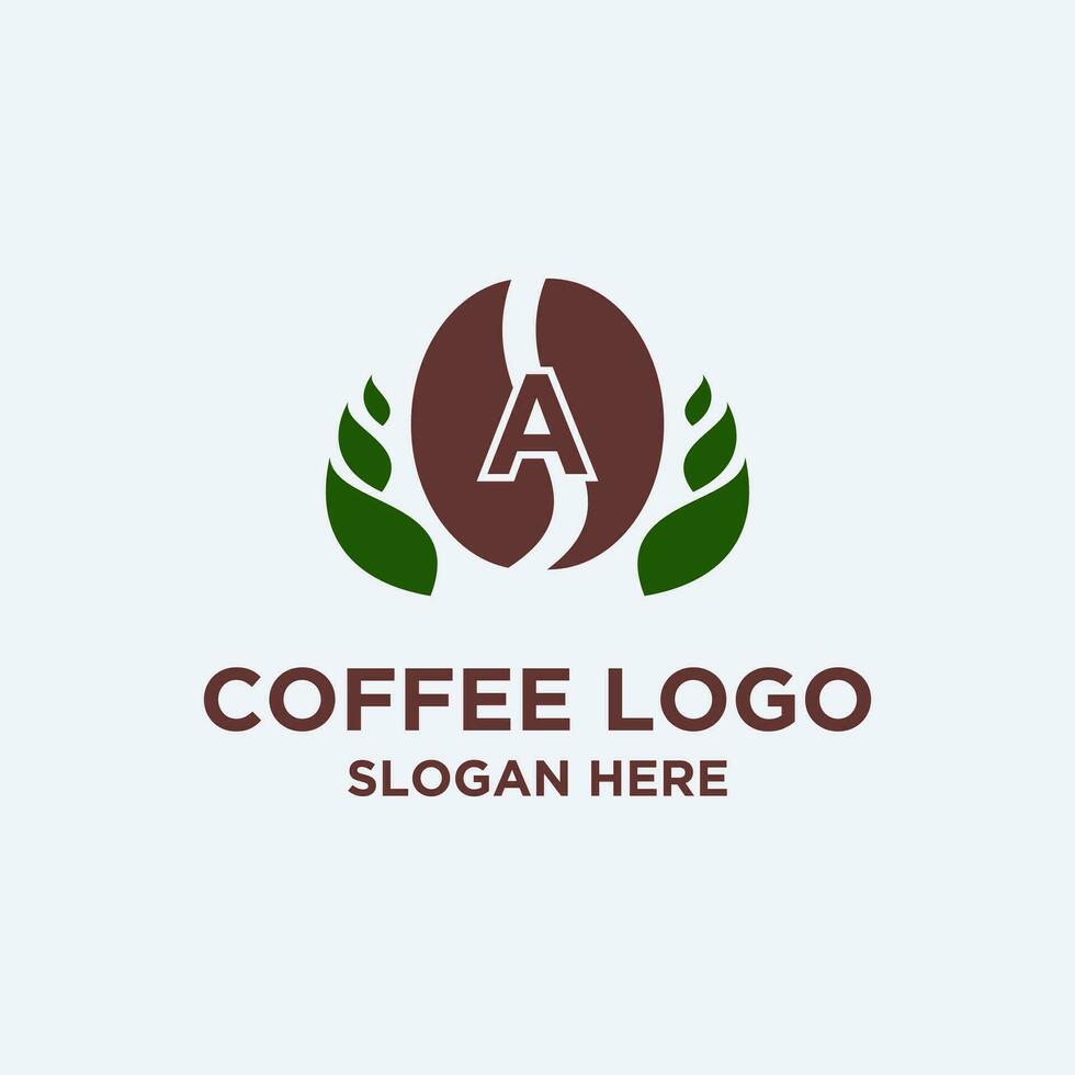 Kaffee und Brief ein Logo vektor