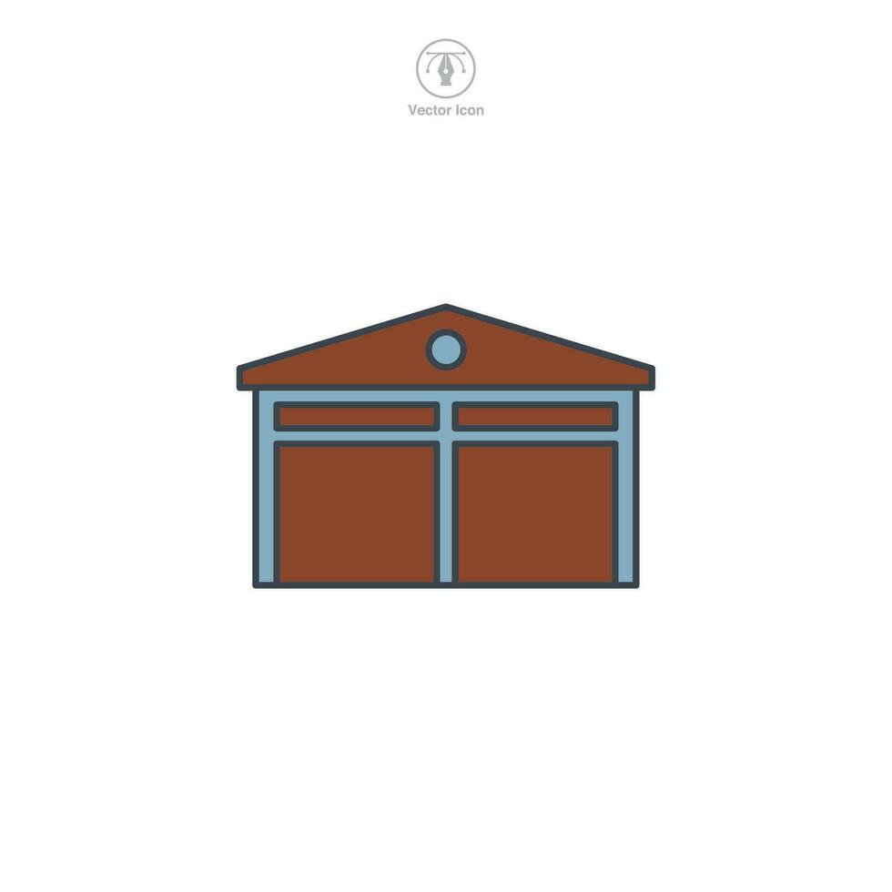 Warenhaus Symbol Symbol Vektor Illustration isoliert auf Weiß Hintergrund