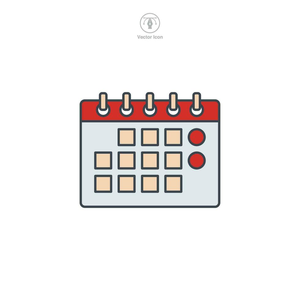 kalender ikon symbol vektor illustration isolerat på vit bakgrund