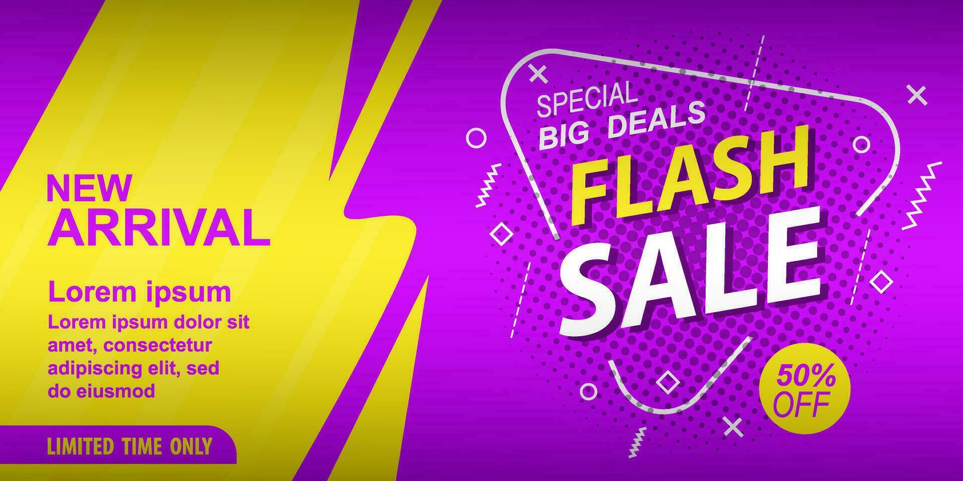 Flash Sale Rabatt Banner Vorlage Promotion vektor