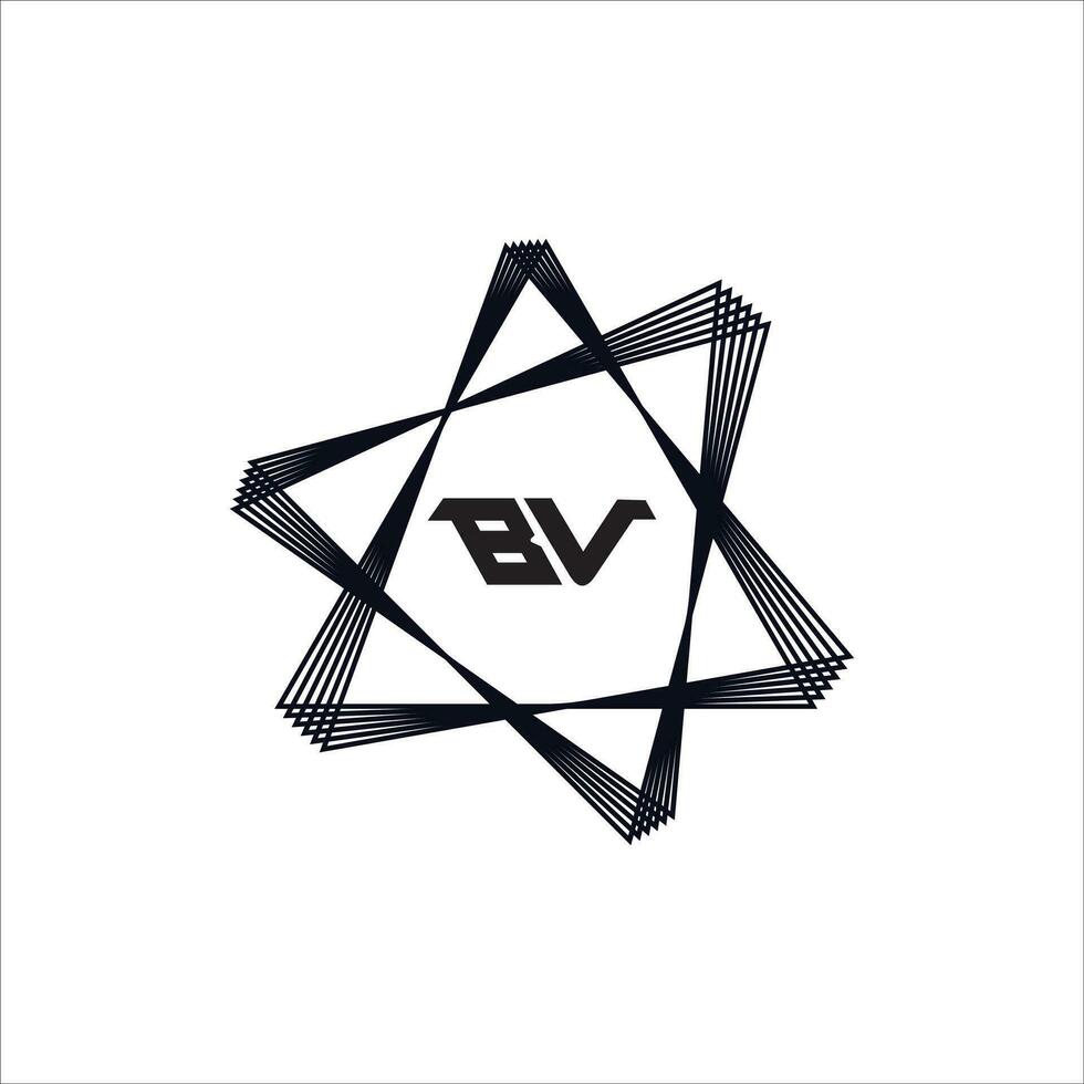 vb bv logotyp design vektor mall