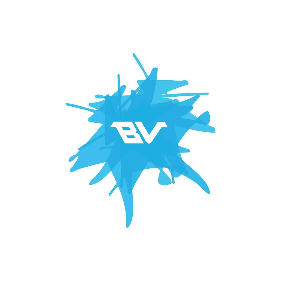 vb bv logotyp design vektor mall