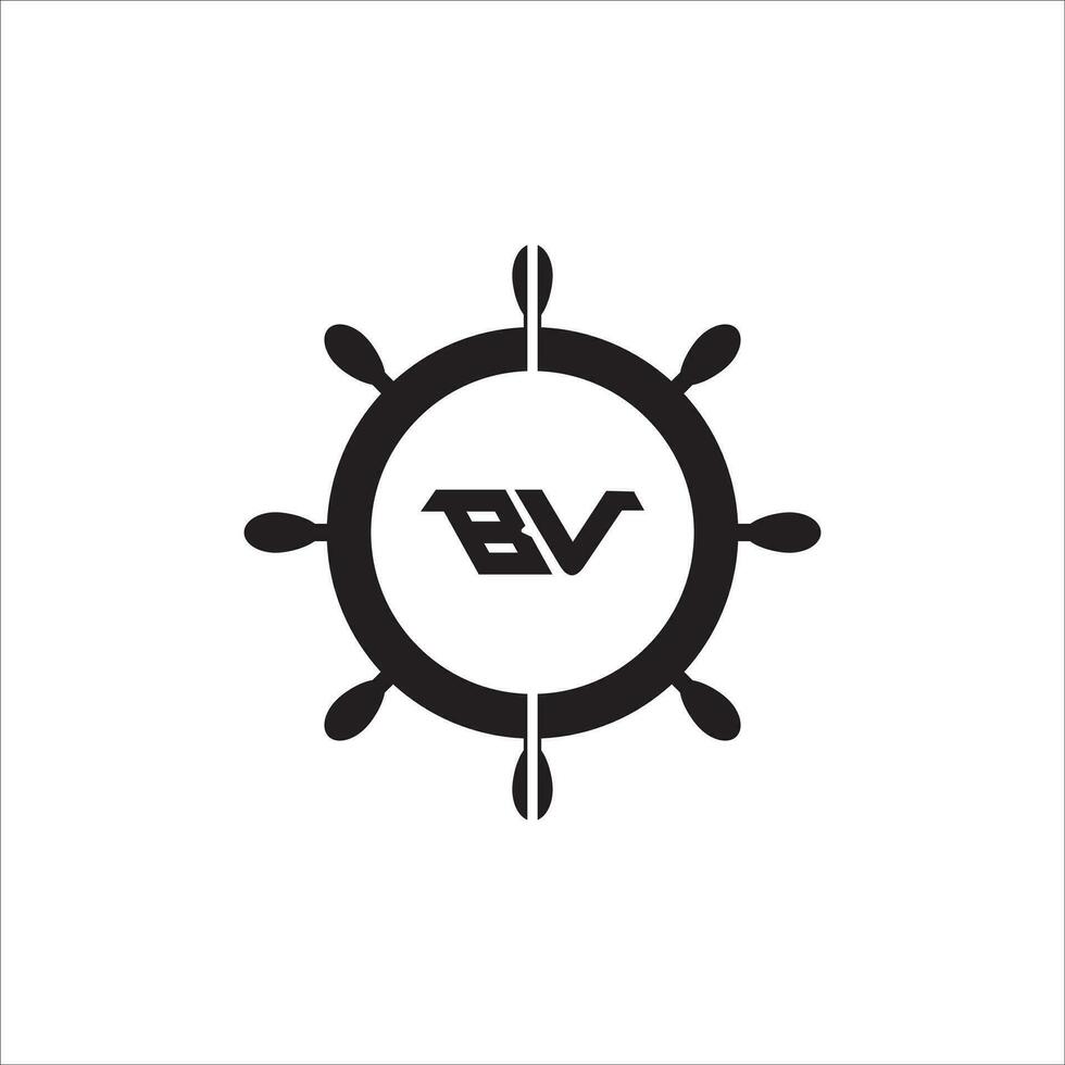 vb bv logotyp design vektor mall