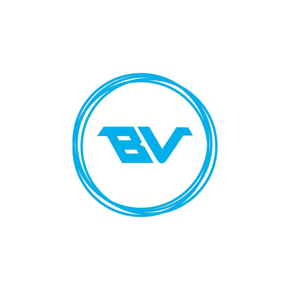 vb bv logotyp design vektor mall