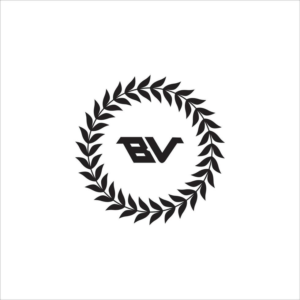 vb bv logotyp design vektor mall