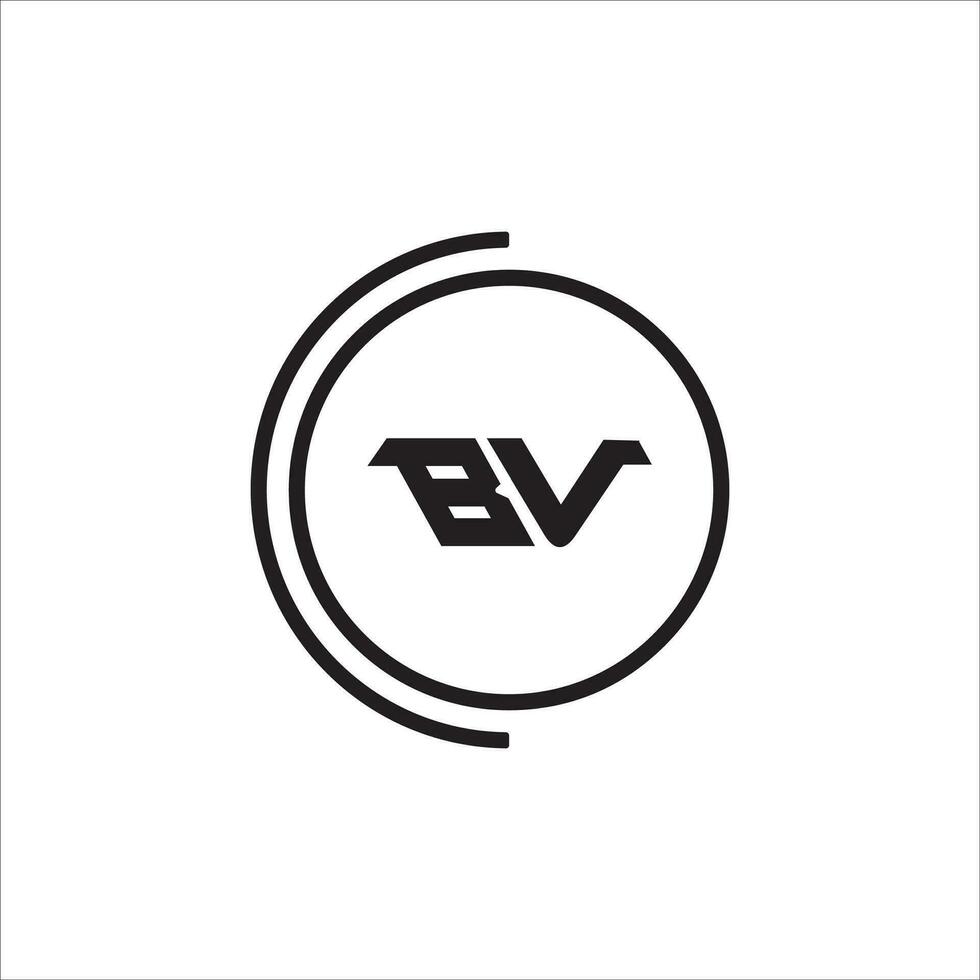 vb bv logotyp design vektor mall