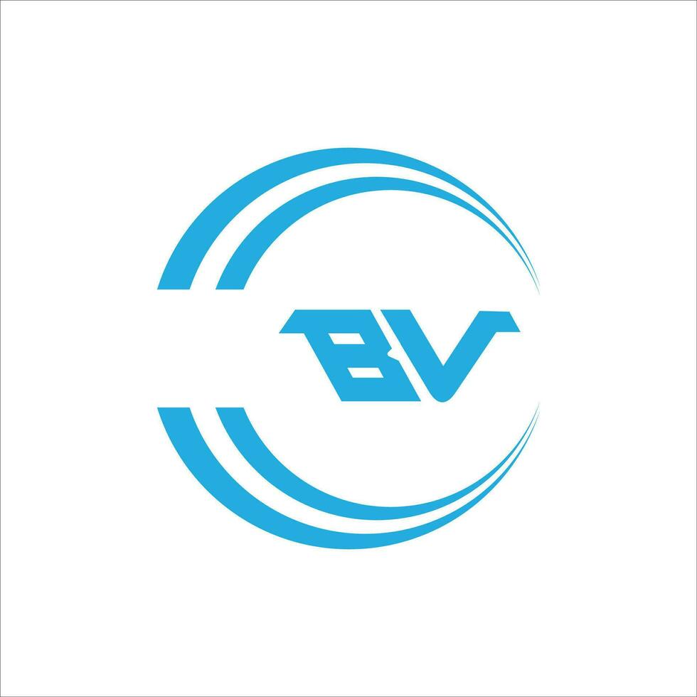 vb bv logotyp design vektor mall