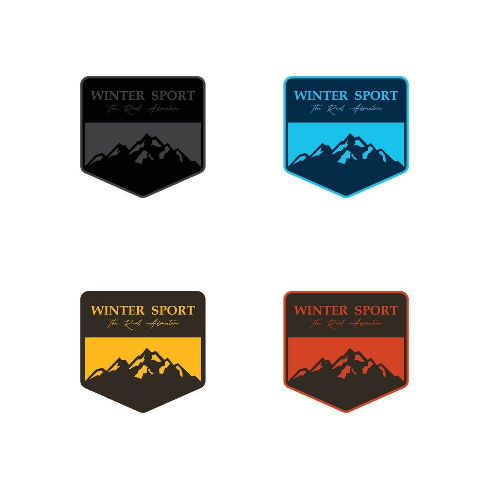 Ski Logo Vektor Symbol Illustration Design