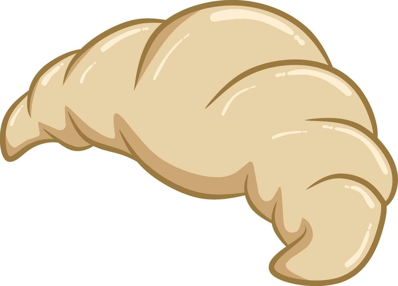 Croissant lokalisiert auf weißem Hintergrund vektor