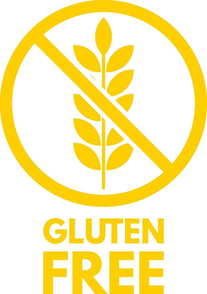 Gluten kostenlos Symbol Vektor isoliert auf Weiß Hintergrund