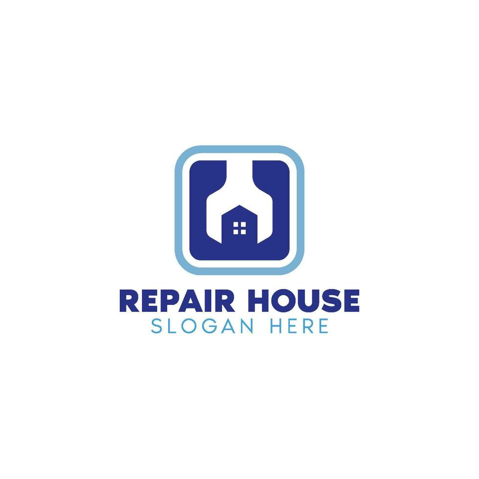 Haus Renovierung, Reparatur und Gebäude Logo Vektor Design