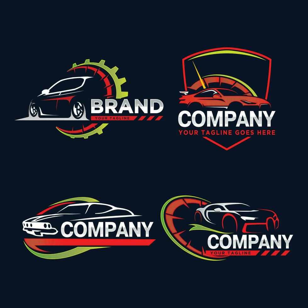 einstellen von Auto Garage Logo Design Vorlage vektor