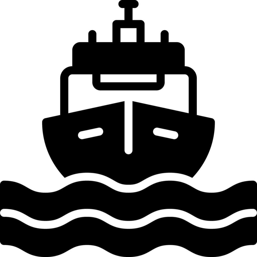 fast ikon för båtar vektor