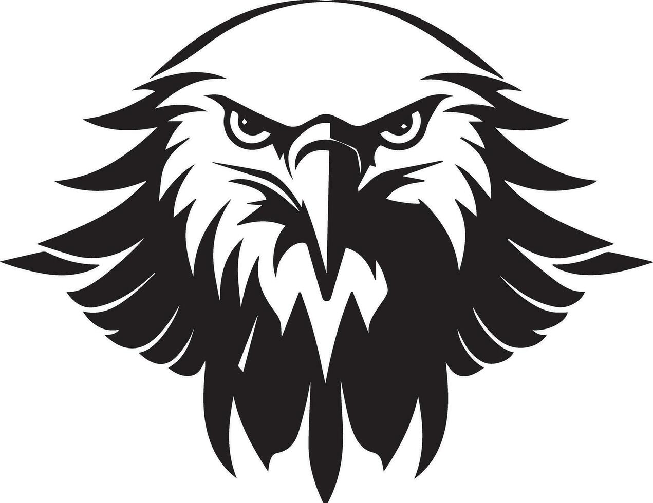 Silhouette Logo, Vektor Illustration von das Kopf von ein Adler