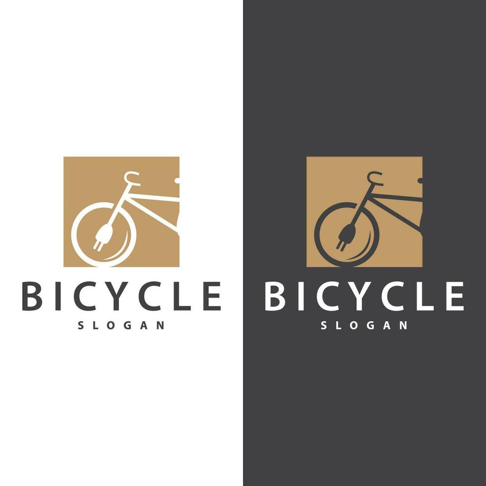 cykel logotyp design mall minimalistisk illustration vektor