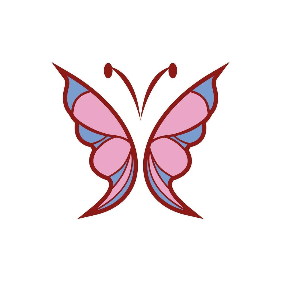 Schmetterling Hand gezeichnet Logo, Spa Schönheit Logo Design Konzept Vorlage vektor