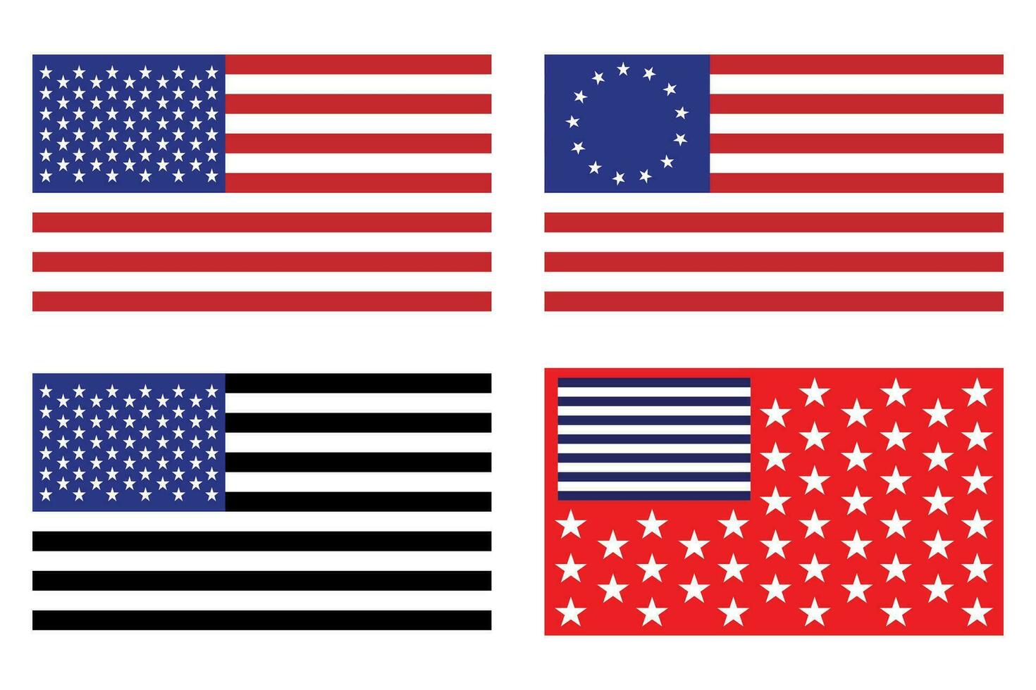 Flagge von das vereinigt Zustände von Amerika, amerikanisch Flagge Fotos Vektor Illustration.