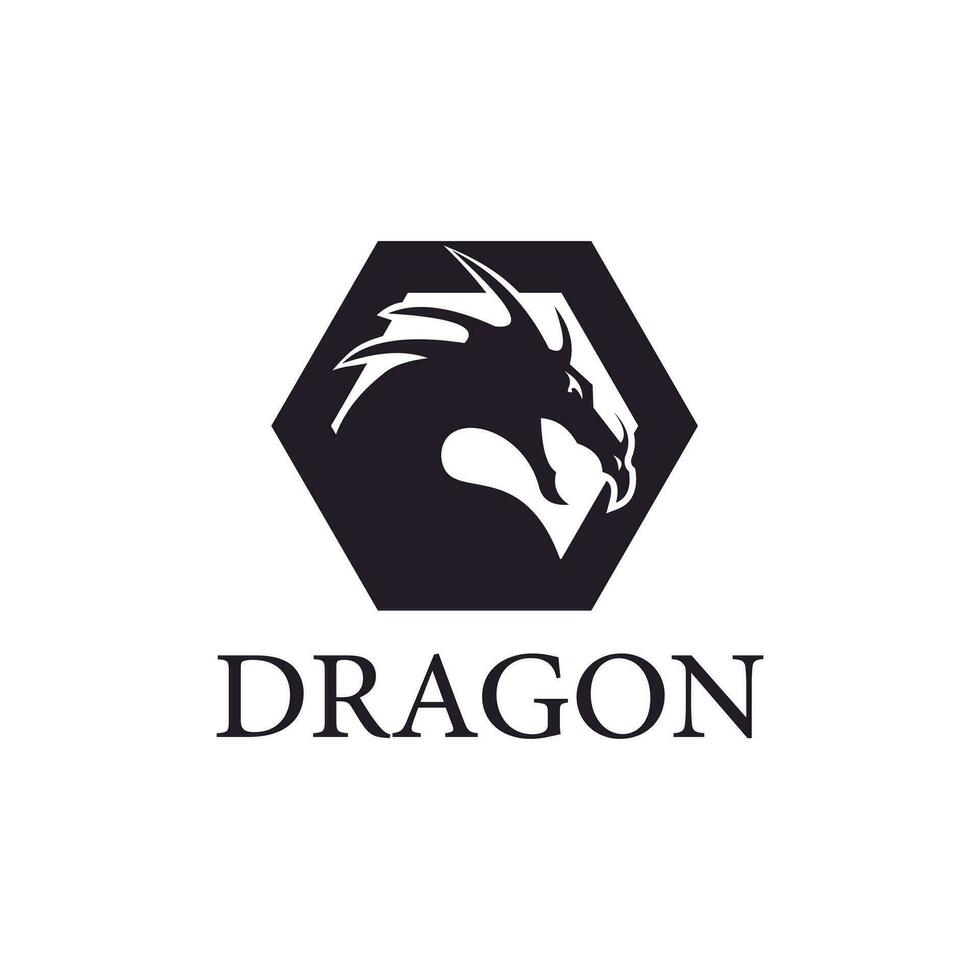 Drachen Logo Design Illustration vektor