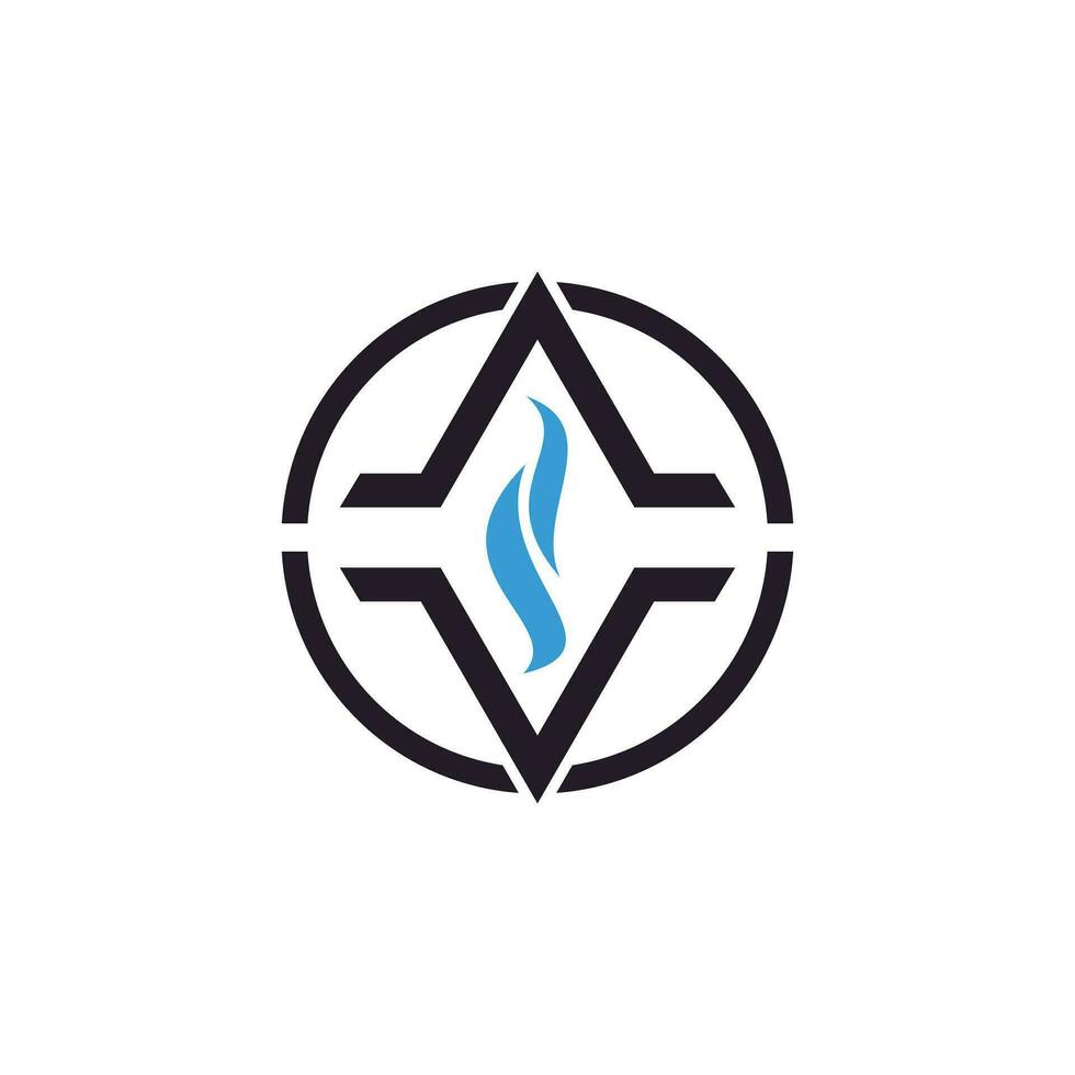 Gas Industrie Logos. Energie Grün Treibstoff Logo. Blau Gas Logo vektor