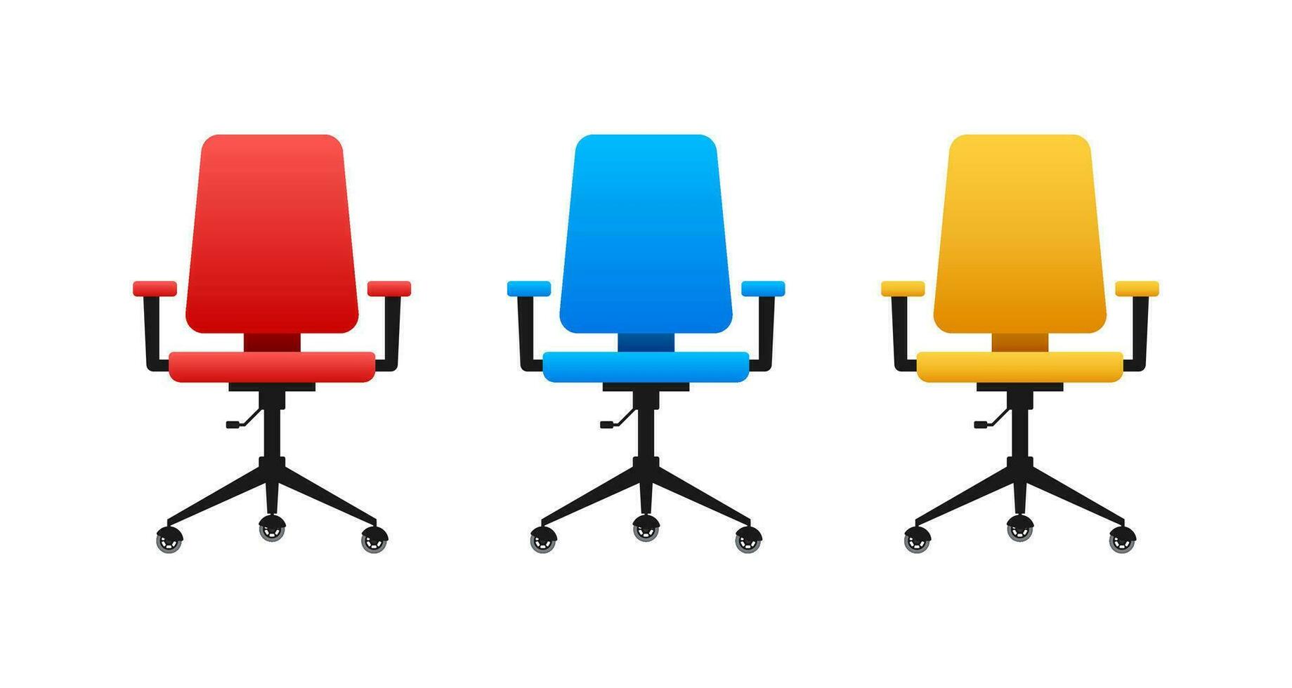 kontor stol eller skrivbord stol. fåtölj. vektor stock illustration.