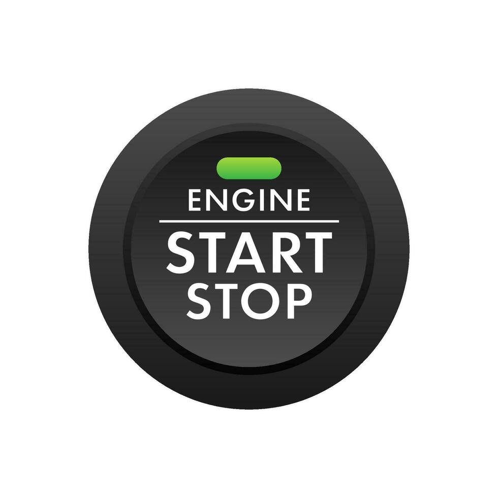 Auto Motor Start halt Taste. beginnend und anhalten Schalter zum Motor- Fahrzeuge. vektor