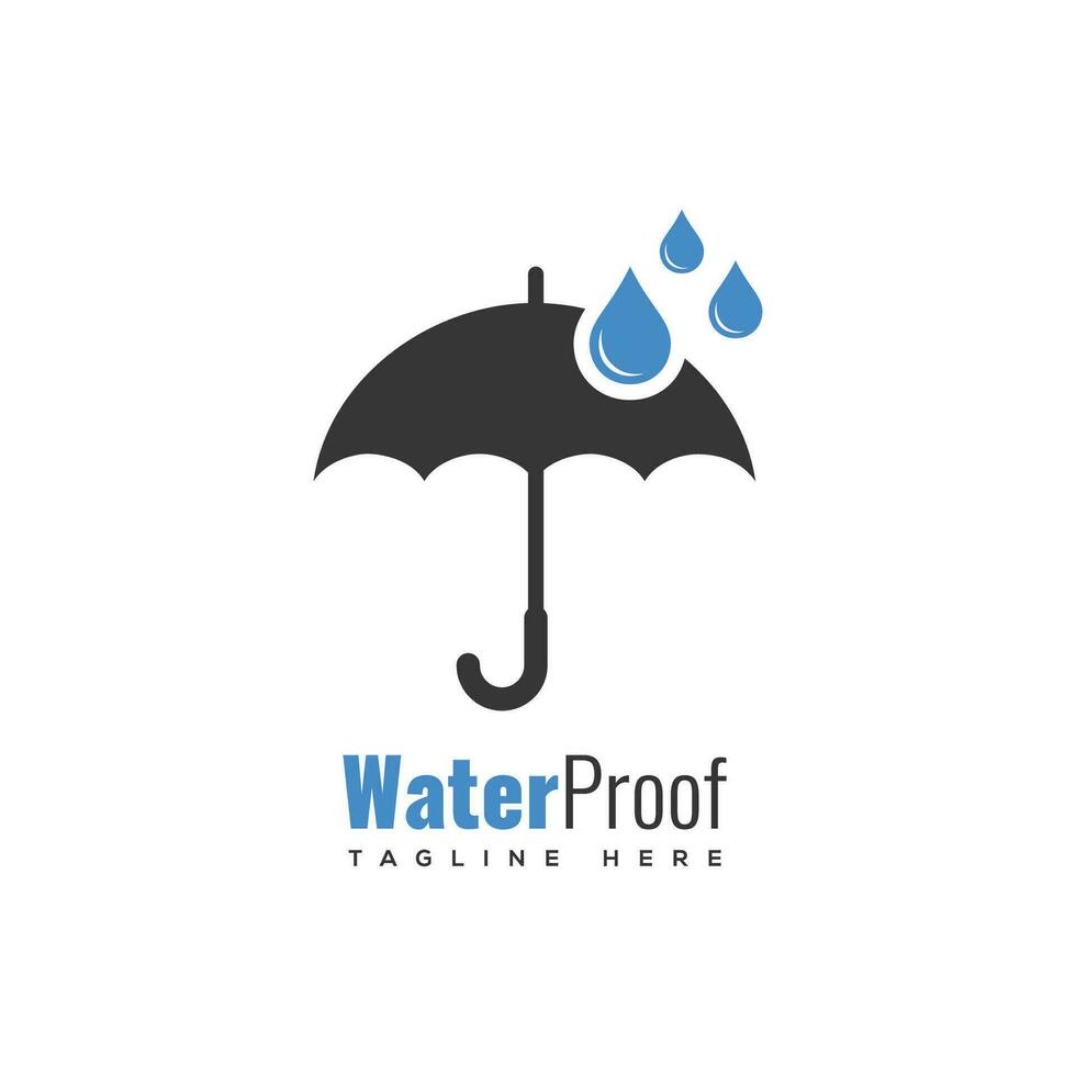 Wasser Beweis Logo Design Vektor Illustration