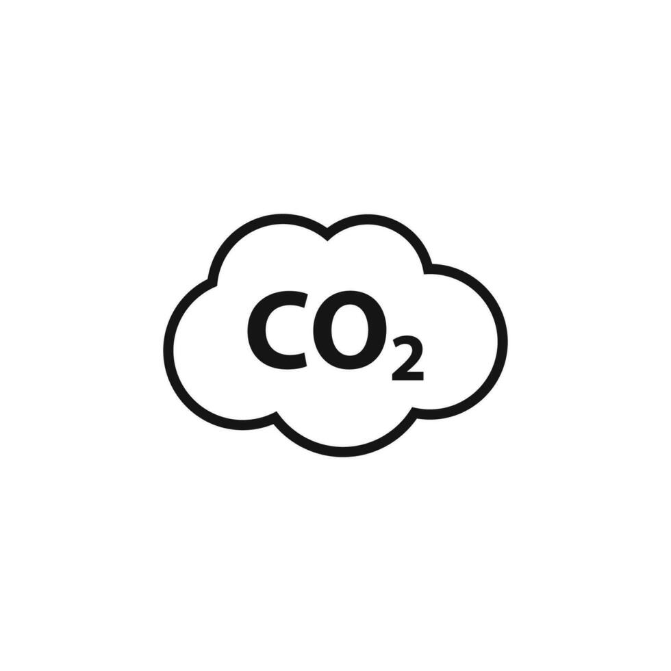 co2 Vektor Symbol. Kohlenstoff Dioxid Vektor Symbol