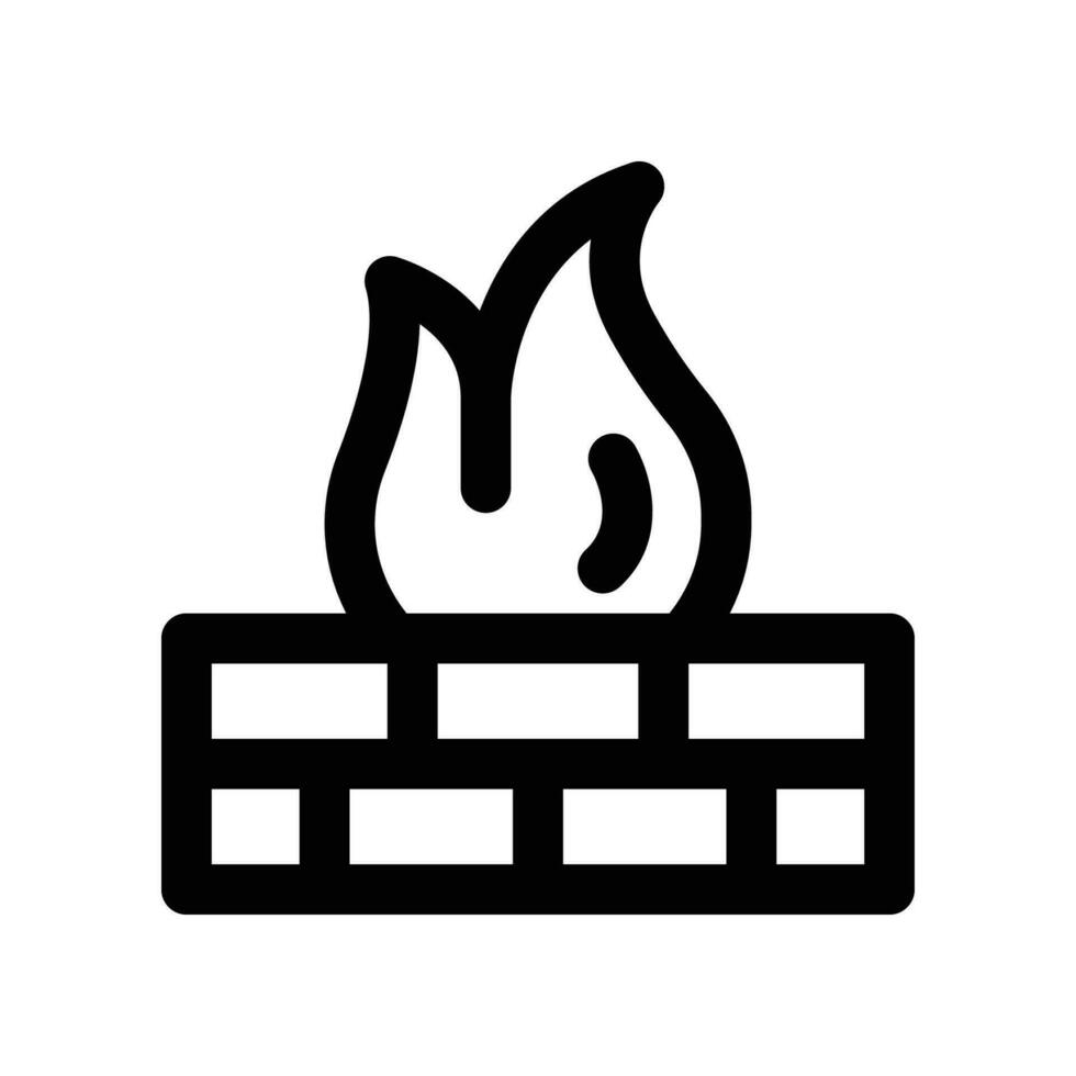 Firewall Linie Symbol. Vektor Symbol zum Ihre Webseite, Handy, Mobiltelefon, Präsentation, und Logo Design.