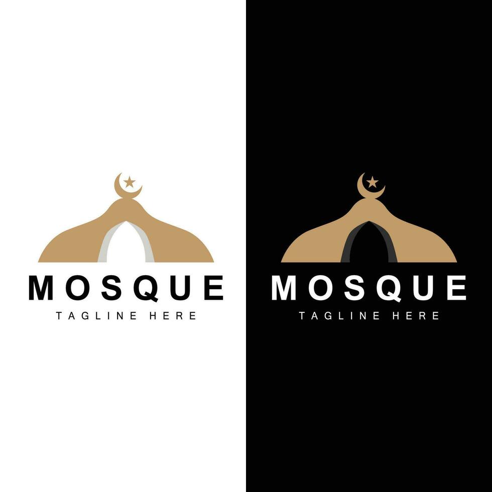Moschee Logo Vektor Symbol Illustration Design