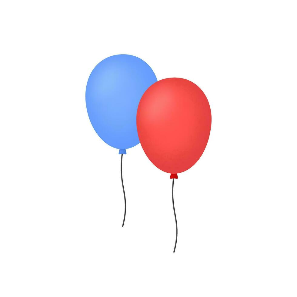 3D realistisk ballong vektorillustration vektor