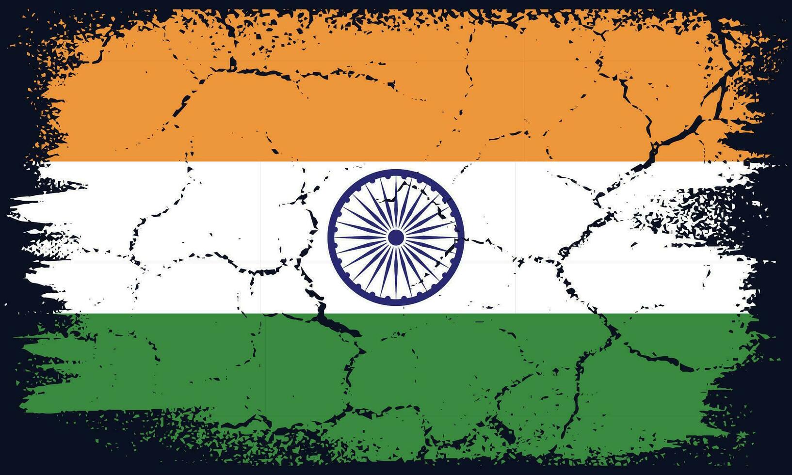 kostenlos Vektor eben Design Grunge Indien Flagge Hintergrund