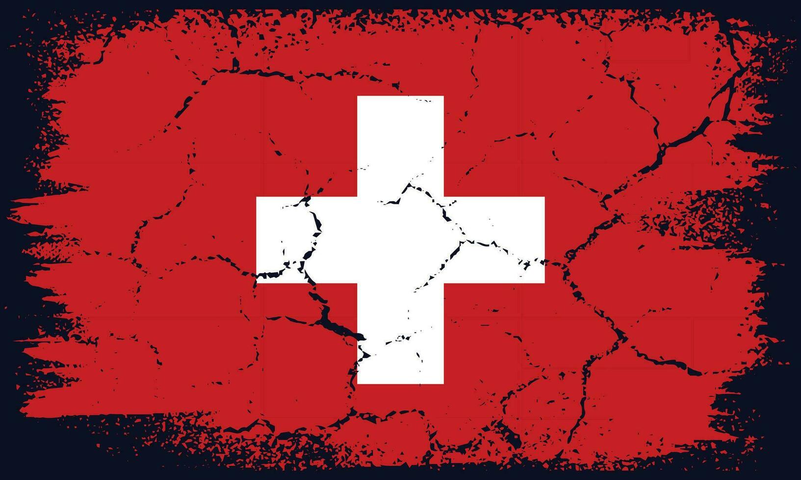 kostenlos Vektor eben Design Grunge Schweiz Flagge Hintergrund