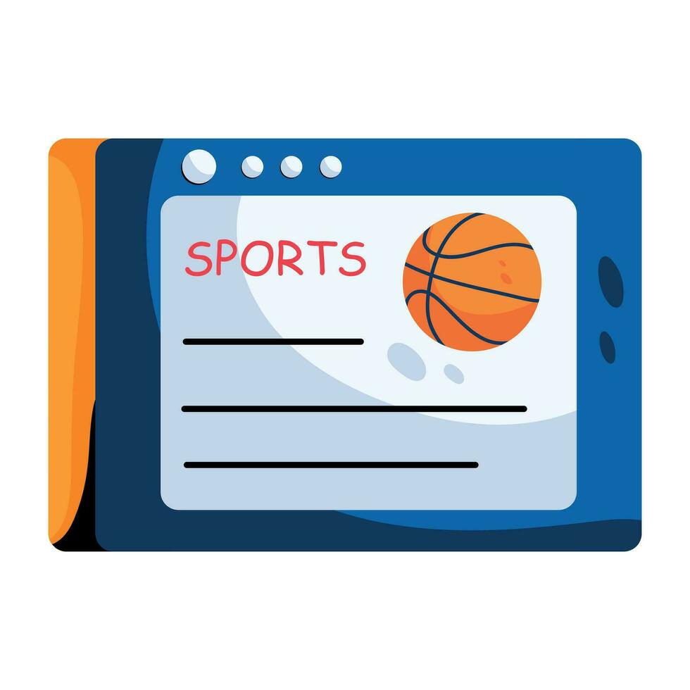 modisch online Basketball vektor