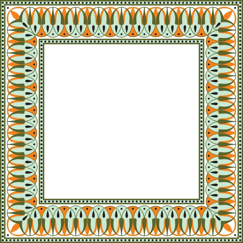 Vektor farbig Platz klassisch griechisch Mäander Ornament. Muster von uralt Griechenland. Grenze, Rahmen von das römisch Reich