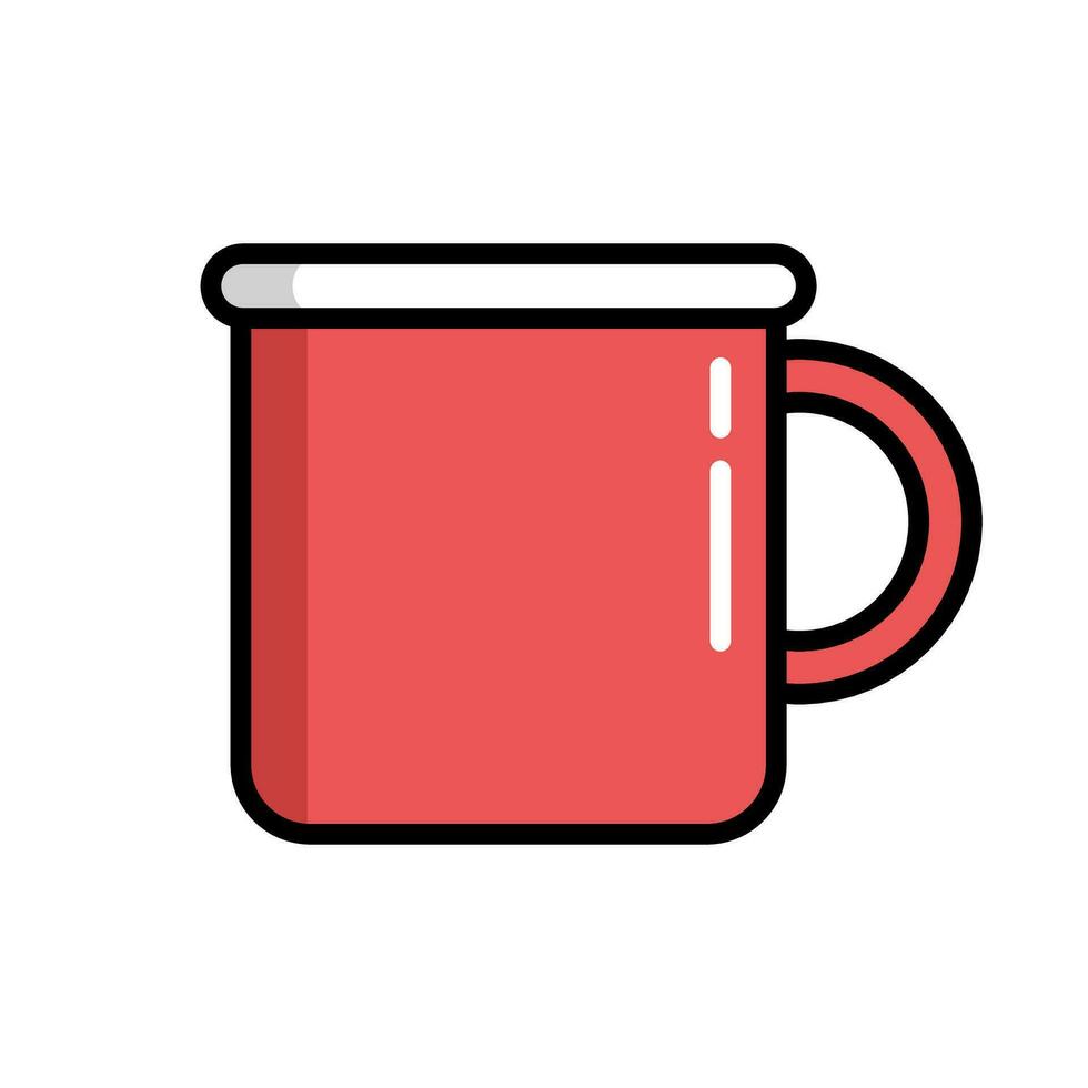 Vektor Illustration von Kaffee, Tee und andere Becher isoliert auf ein Weiß Hintergrund.